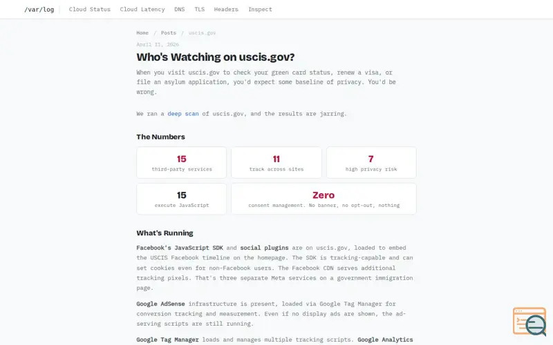 Screenshot of Varlog