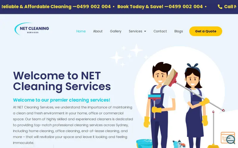 Screenshot of Net Cleaning Services