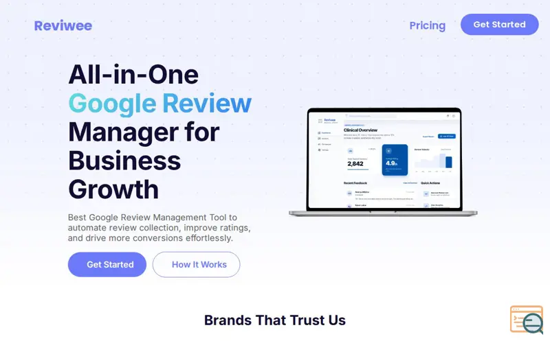 Screenshot of Reviwee