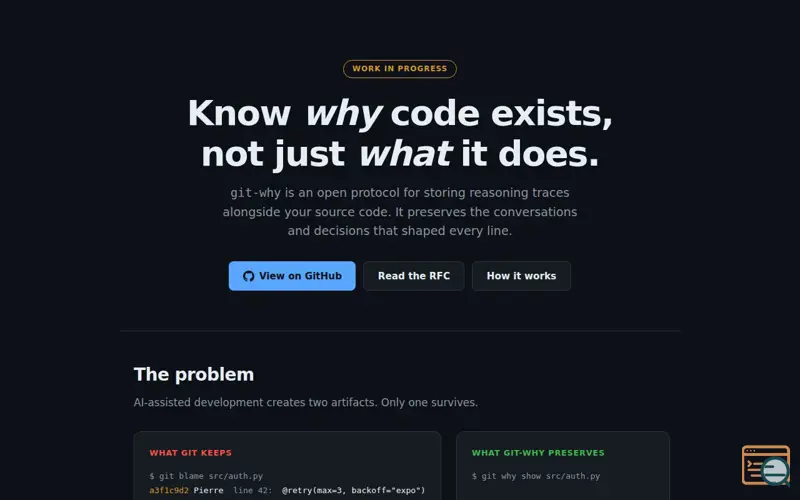 Screenshot of Git why