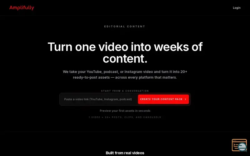 Screenshot of Amplifully