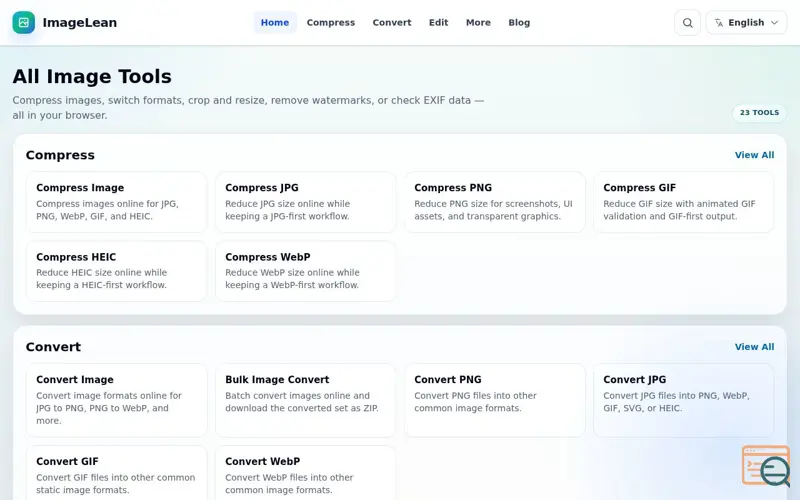 Screenshot of ImageLean
