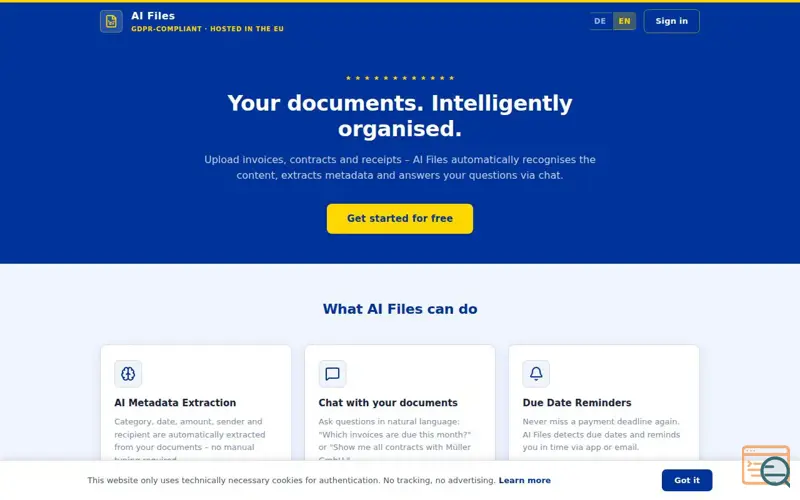 Screenshot of AI Files