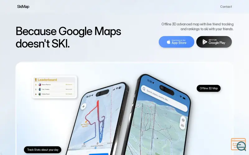 Screenshot of SkiMap