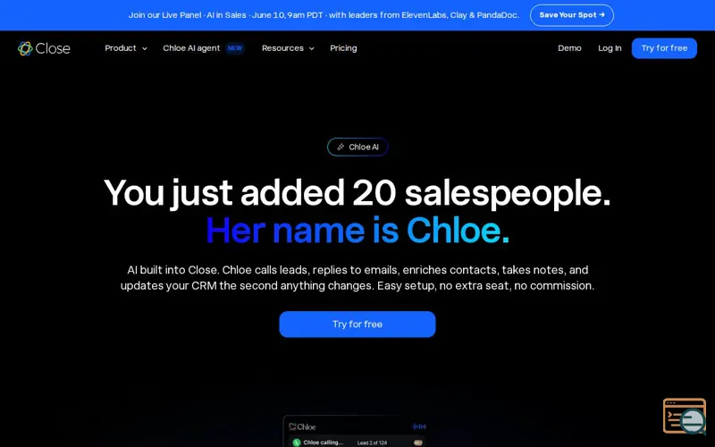 Screenshot of Chloe by Close