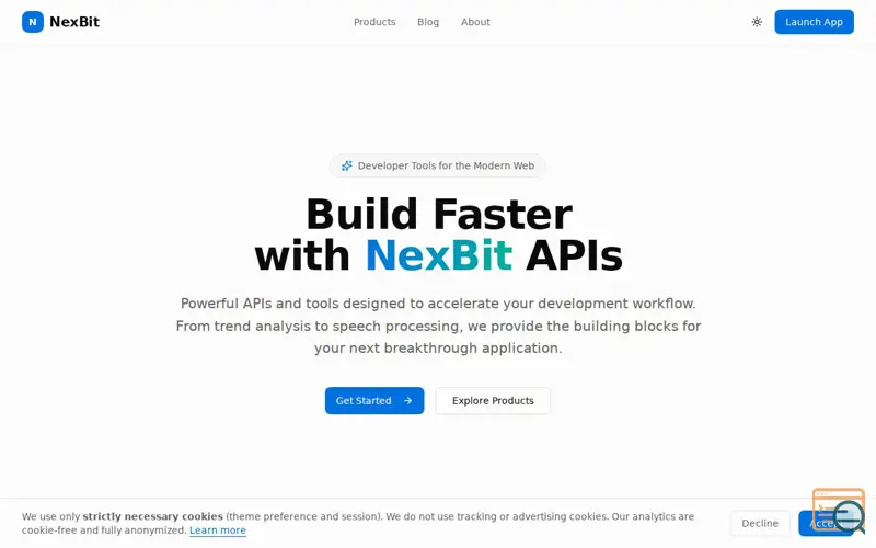 Screenshot of NexBit