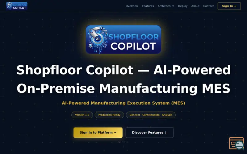 Screenshot of Shopfloor-Copilot