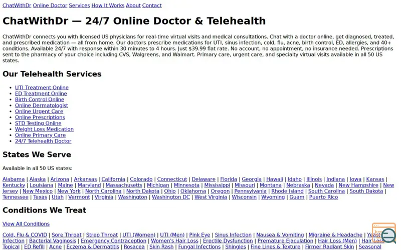 Screenshot of ChatWithDr