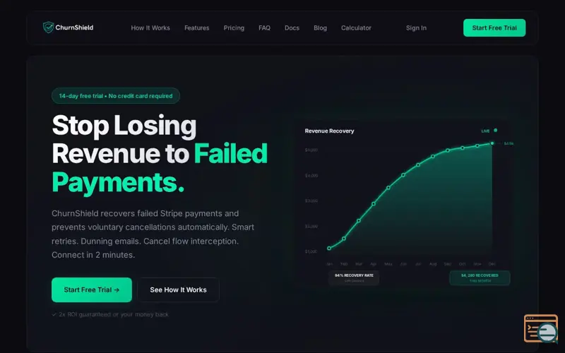 Screenshot of ChurnShield