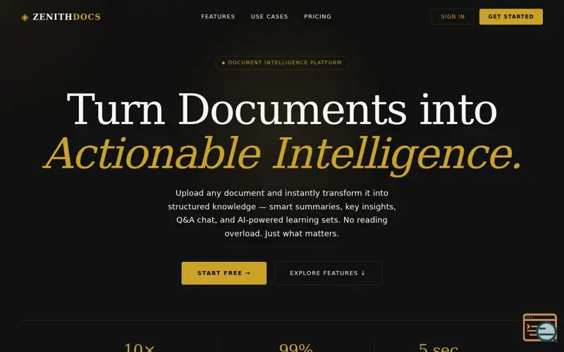 Screenshot of ZenithDocs
