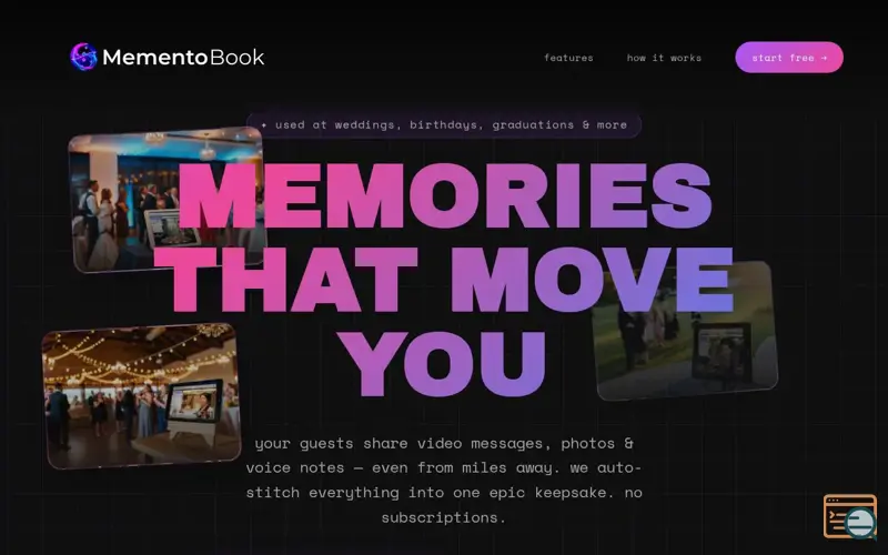 Screenshot of MementoBook