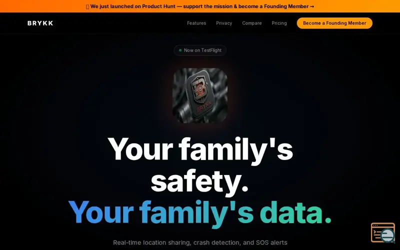 Screenshot of BRYKK — Protecting Family & Data