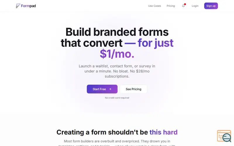 Screenshot of Formpad
