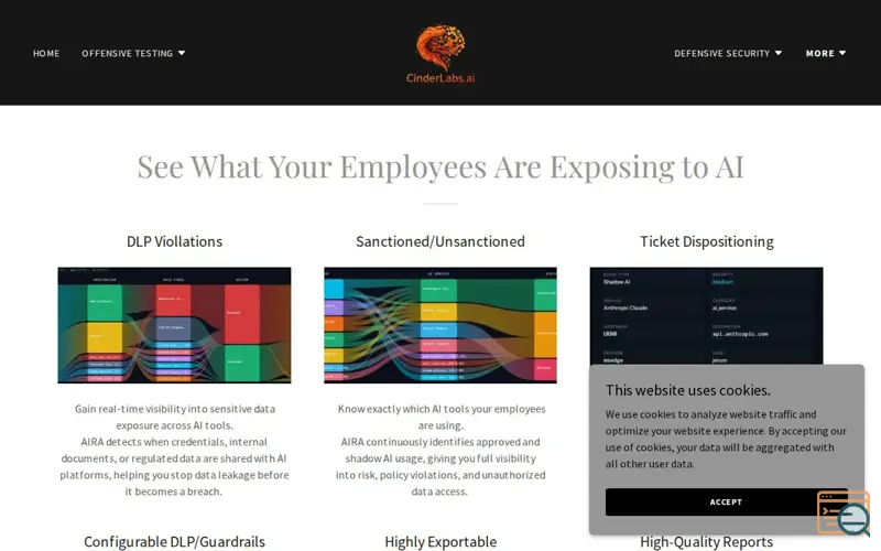 Screenshot of AIRA Shield