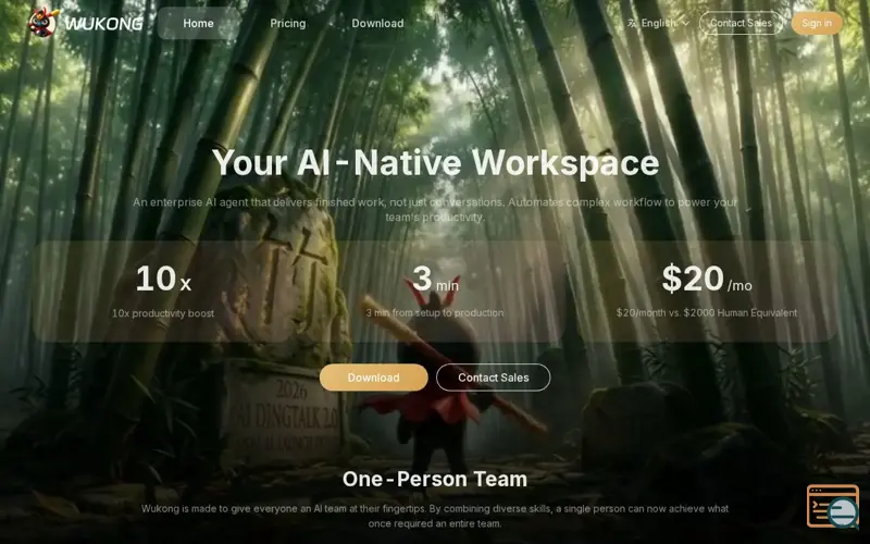 Screenshot of Wukong AI-Native Workspace