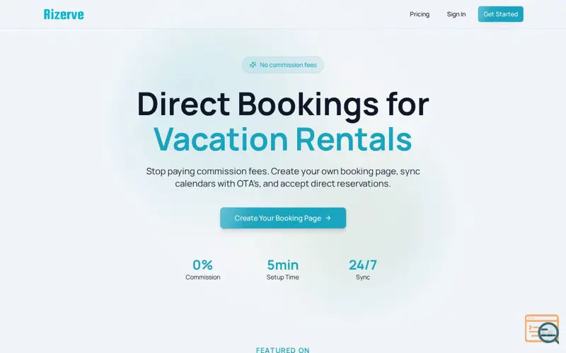 Screenshot of Rizerve.io