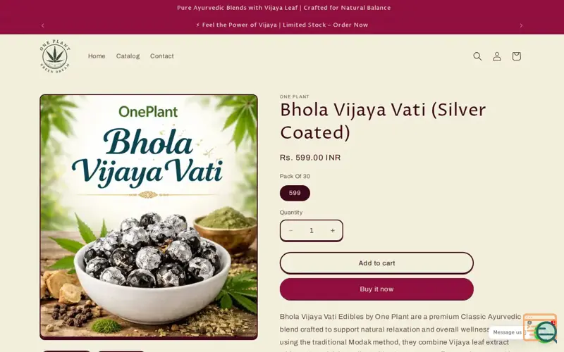 Screenshot of One Plant