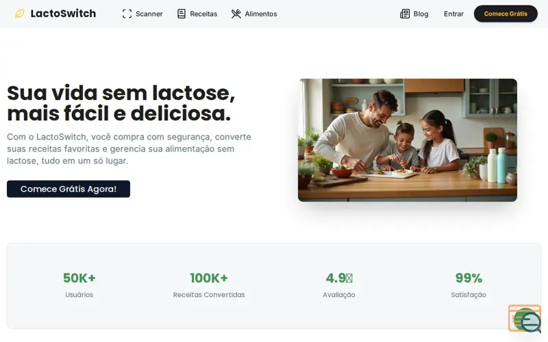 Screenshot of LactoSwitch