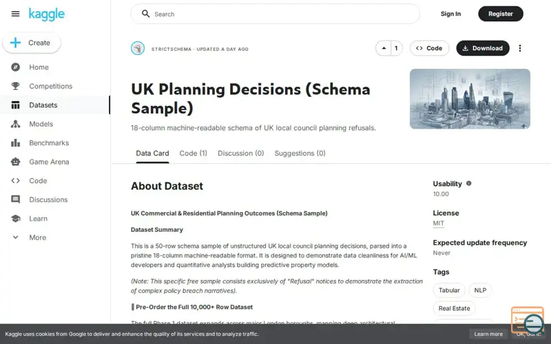 Screenshot of I used NLP to turn UK planning PDFs into a clean CSV