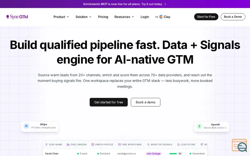 Screenshot of SyncGTM