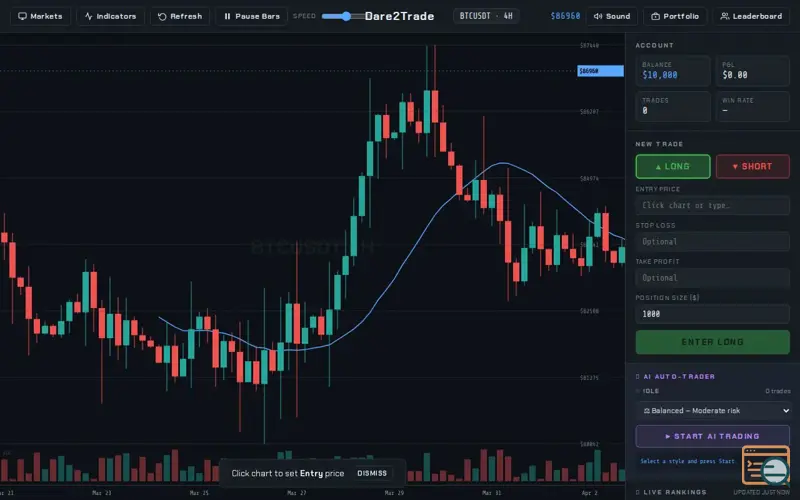 Screenshot of Trading Simulator
