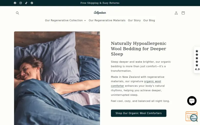 Screenshot of Antipodean Home