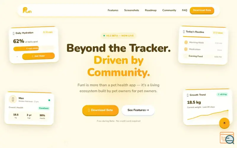 Screenshot of Furri — Beyond the Tracker