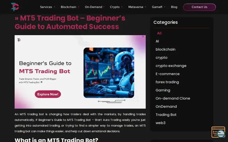 Screenshot of MT5 Trading Bot