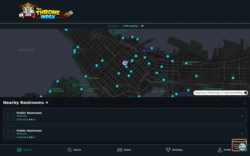 Screenshot of The Throne Index