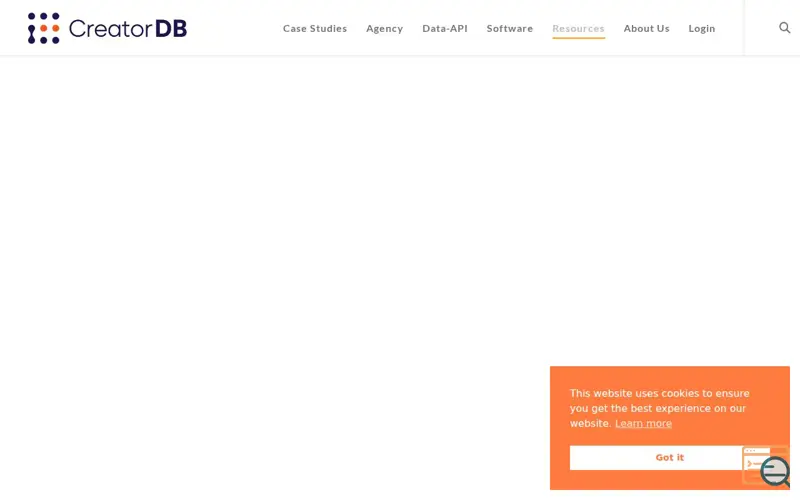 Screenshot of CreatorDB - Influencer Marketing