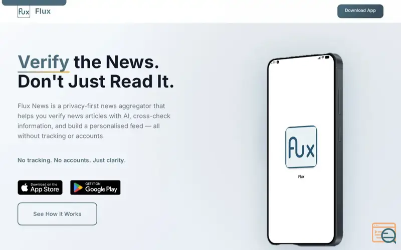 Screenshot of iFluxNews