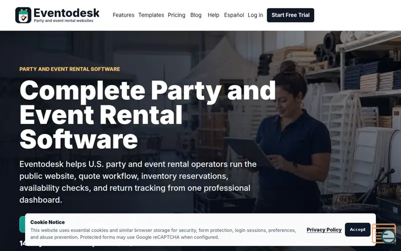 Screenshot of Eventodesk