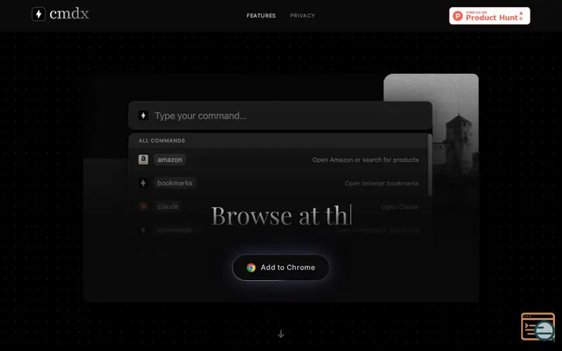 Screenshot of CommandX
