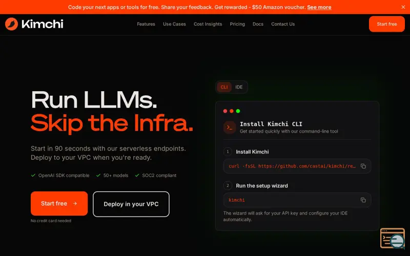 Screenshot of Kimchi.dev