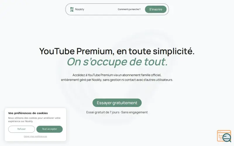 Screenshot of Nookly