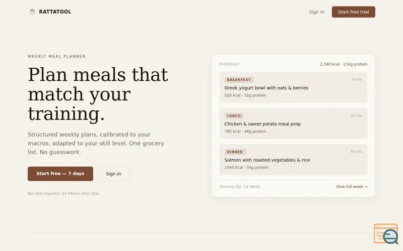 Screenshot of RATTATOOL 