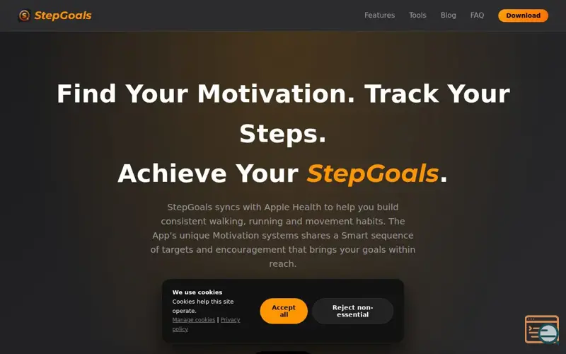 Screenshot of StepGoals - Smart Step Counter (iOS)