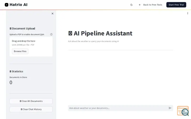 Screenshot of RAG Chat