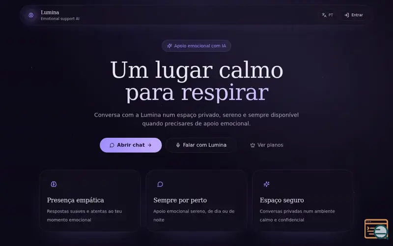 Screenshot of Lumina IA