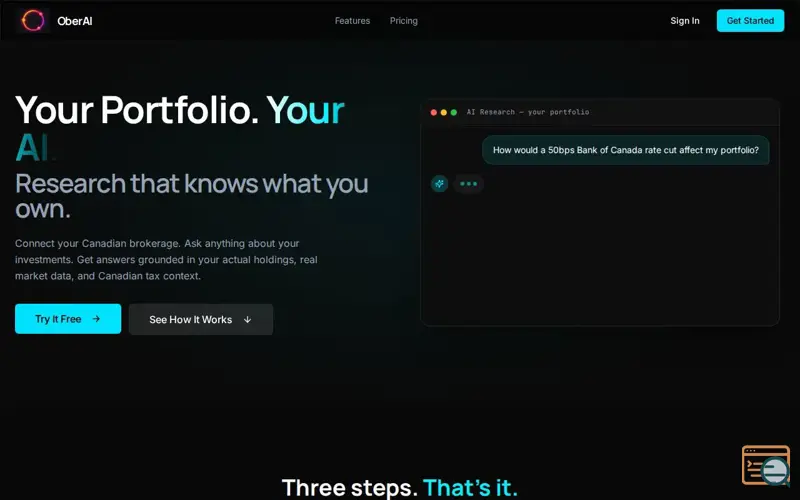 Screenshot of OberAI