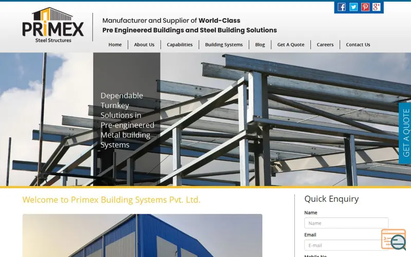 Screenshot of Prefabricated Building Manufacturers