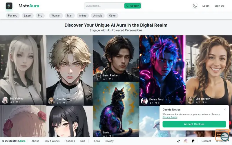 Screenshot of MateAura