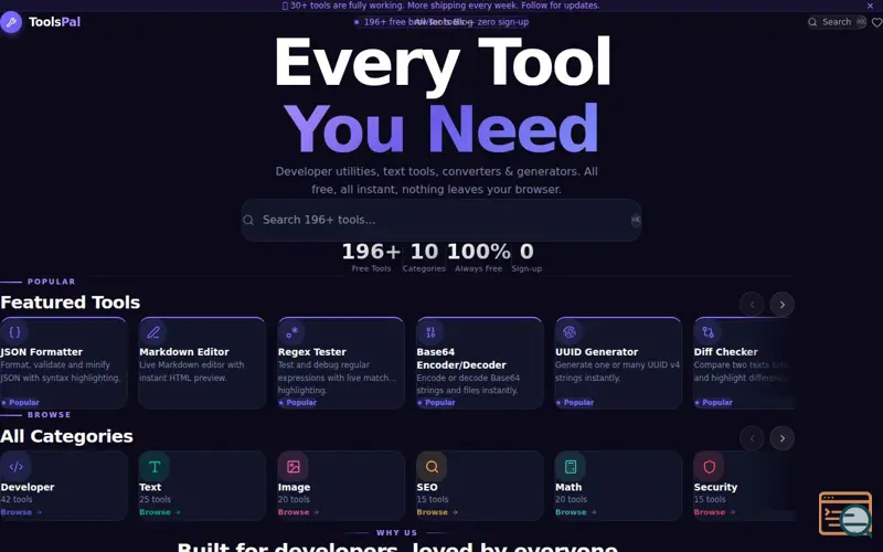 Screenshot of ToolsPal