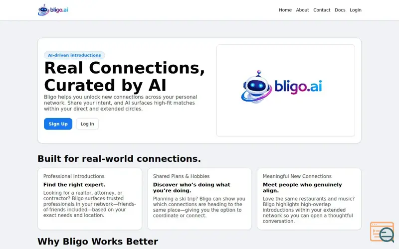 Screenshot of Bligo.ai