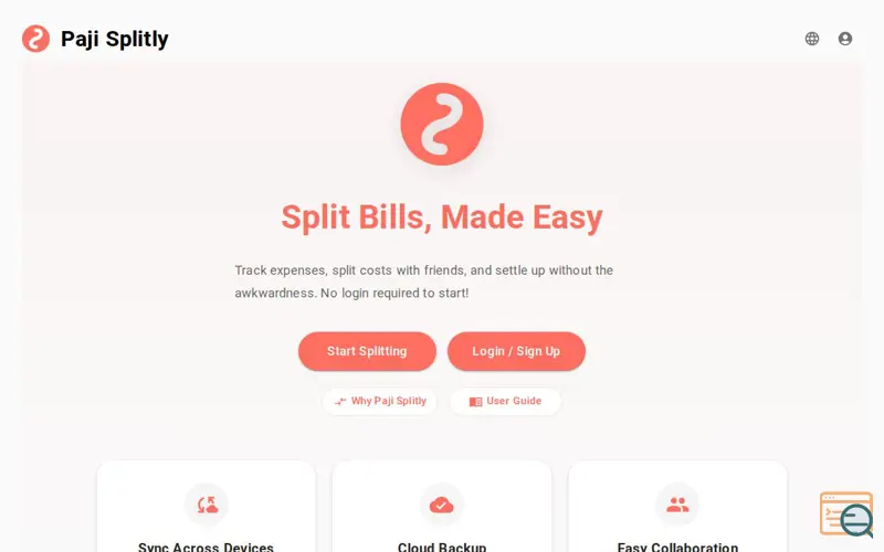 Screenshot of Paji Splitly