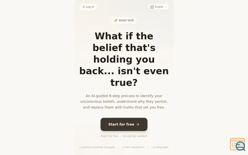 Screenshot of Belief Shift