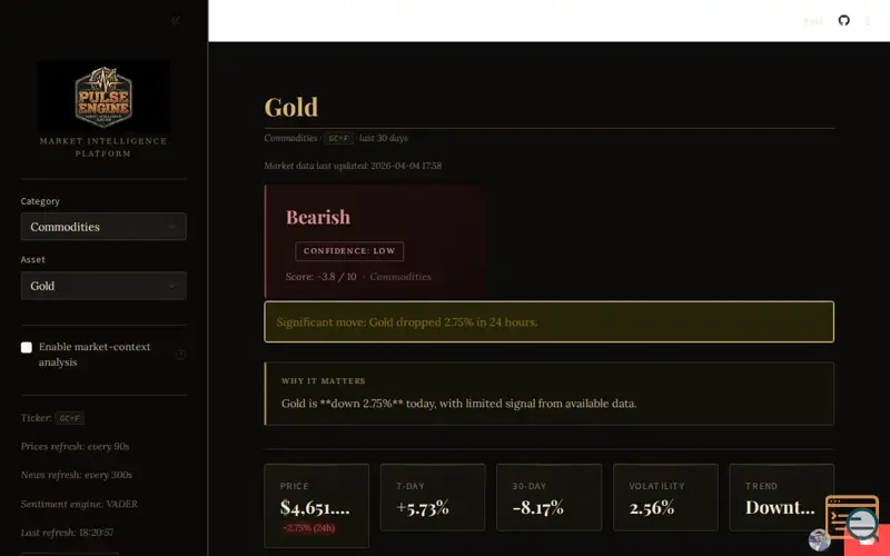 Screenshot of PulseEngine