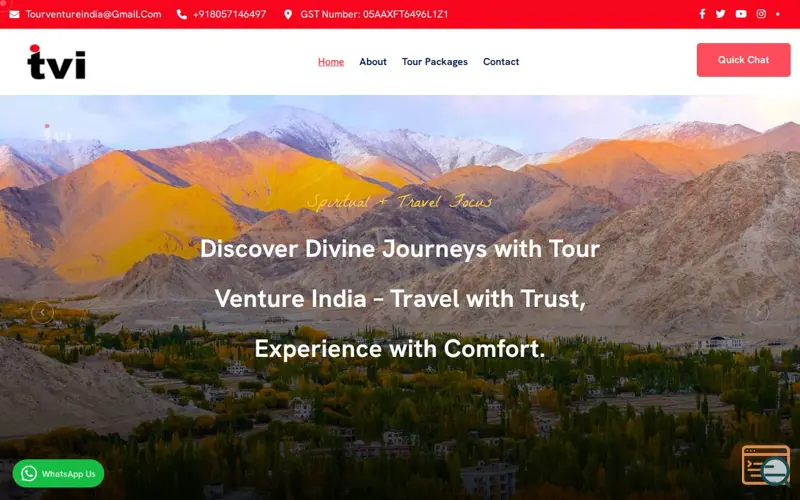 Screenshot of India Tour Packages