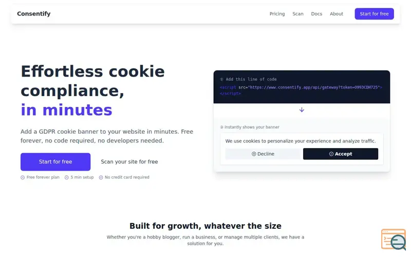 Screenshot of I built a GDPR consent manager for agencies (one dashboard, 30 domains)