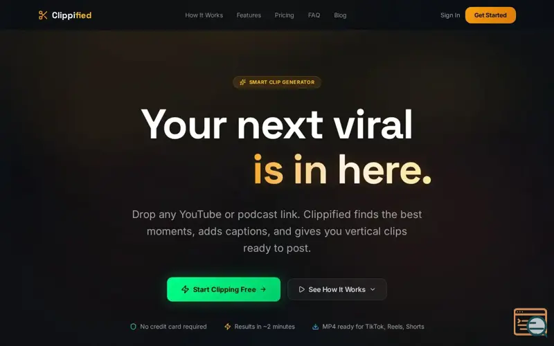 Screenshot of Clippified